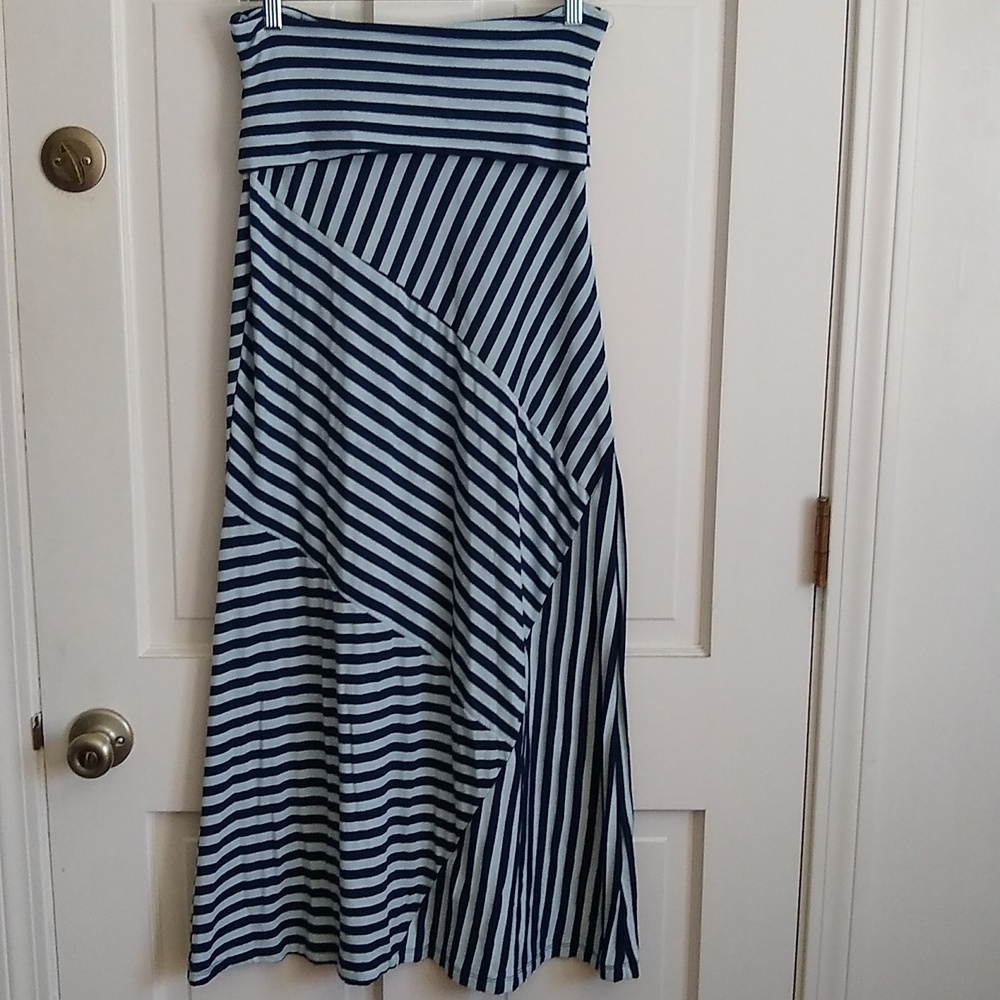 Striped maxi skirt